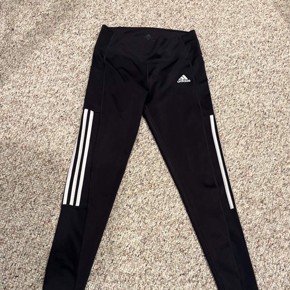 Adidas adult Black and White Striped Leggings